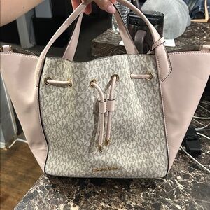 Michael Kors Pink and Gray Shoulder Bag
